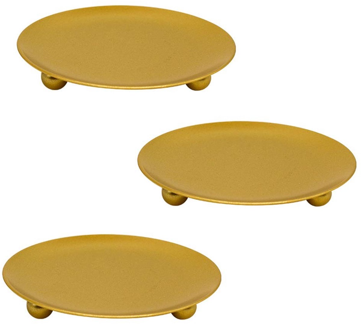 3-delige Gouden IJzeren Kaarsenhouders - Geometrisch Romantisch Tafel Decoratie