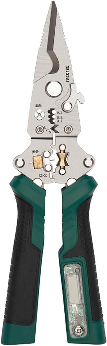 Elektricien Tang - Draadstripper Universele Tang - Elektrische Klussen - Ingebouwde Spanningstester - 230 mm - Grijs