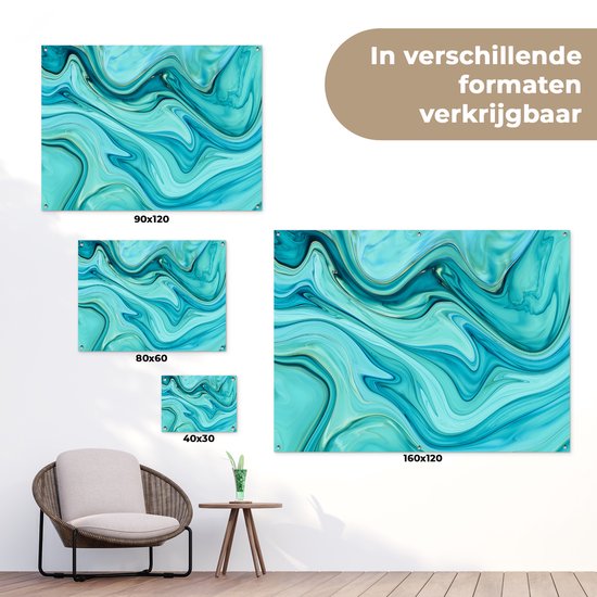 Décoration de Jardin Huile Turquoise - 40x30 cm