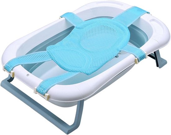 Babybadje Ondersteuning - Babybadmat Zitje - Veilig Baden - Verstelbare Banden - 1 Aantal - Blauw — afbeelding 5