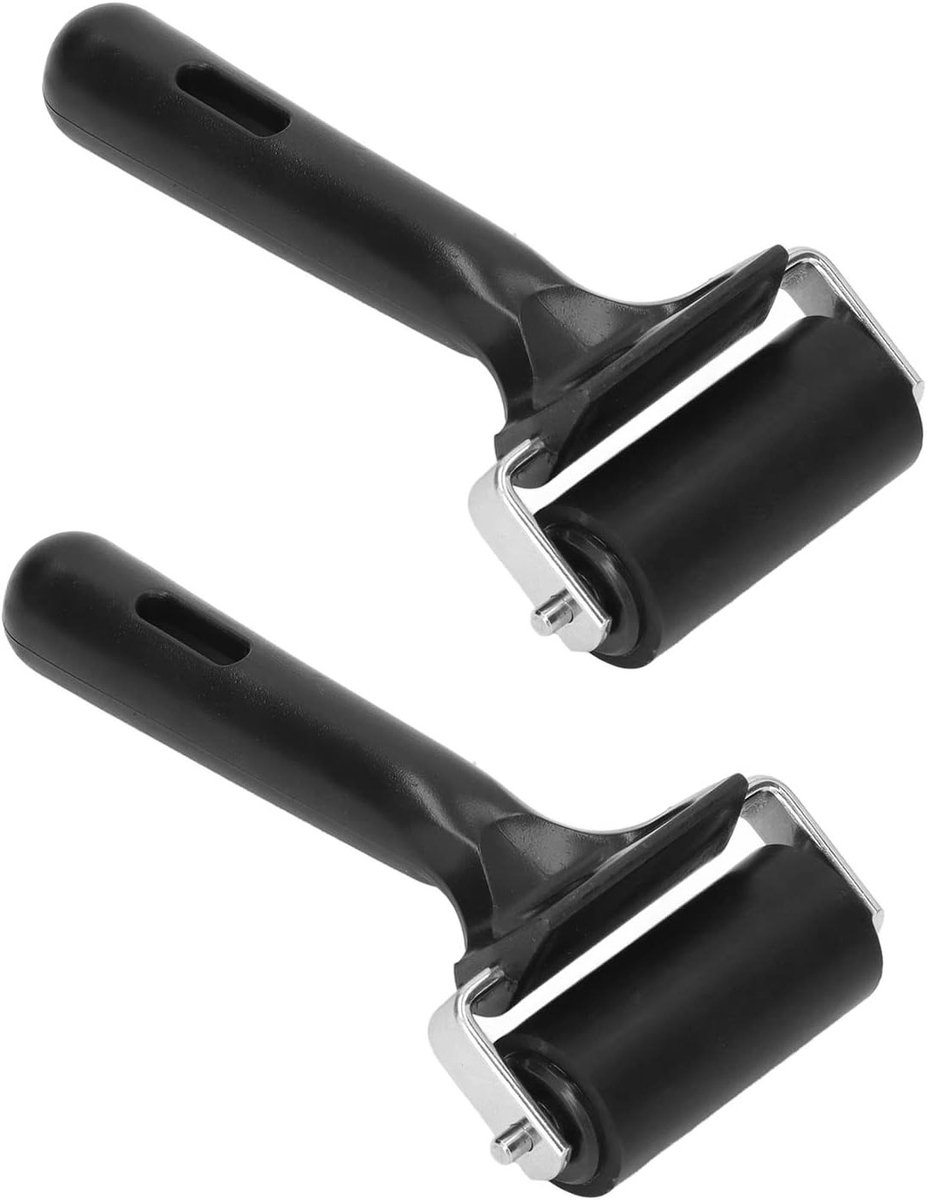 Rubberen Brayer Roller met Antislip Handvat, Ideaal voor Schilderen en Afdrukken, 6 Cm voor Kunstenaars en Ambachtslieden