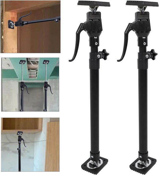 Telescopische Steunpaal - Verstelbare Stut - Houtbewerking Installatie - Stalen Constructie - 75 Kg Capaciteit - Grijs — afbeelding 5