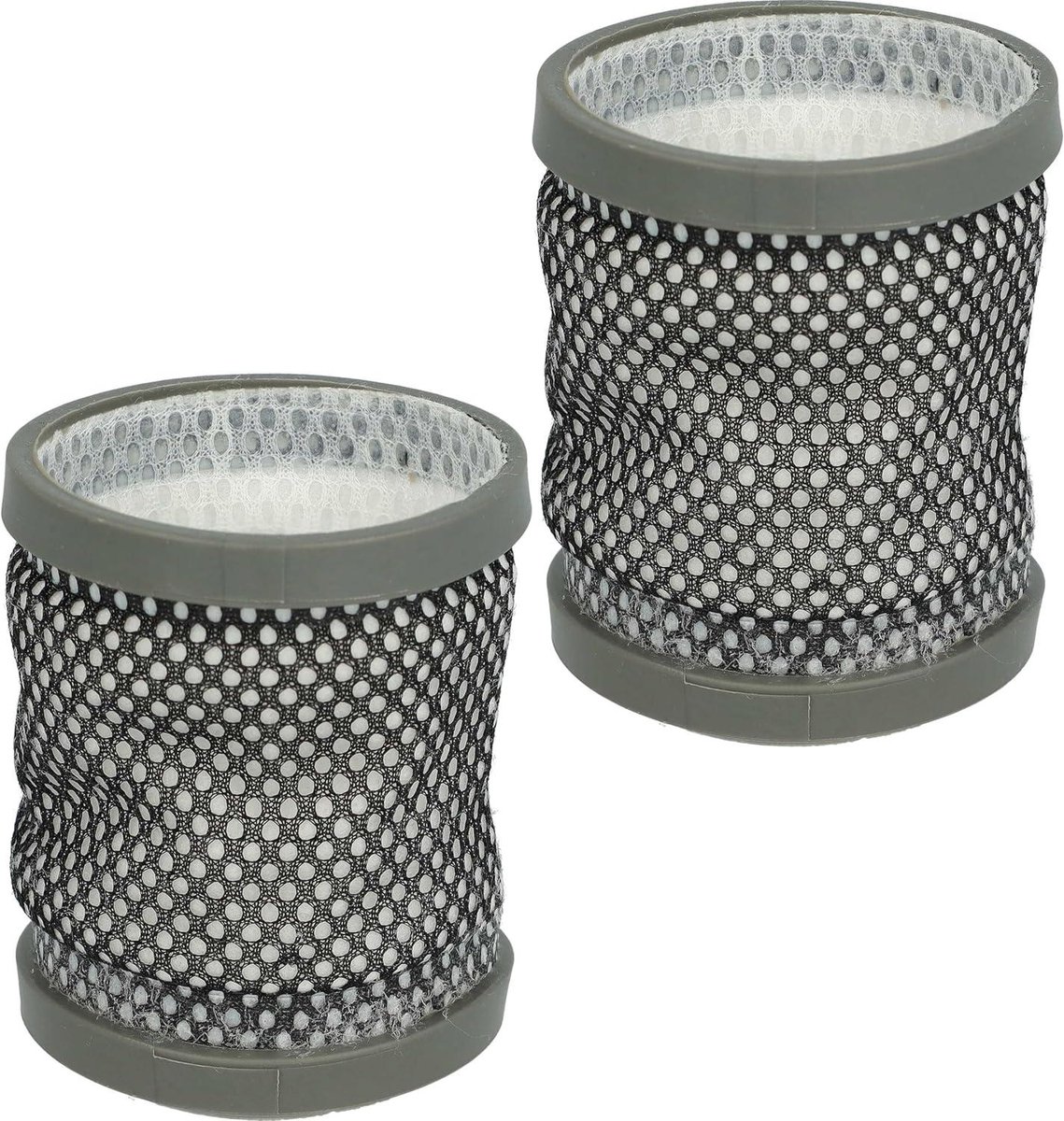 Stofzuigerfilters - Reservefilters Afvoerlucht - Luchtzuivering - Fijnstof en Allergeen Filtering - 2 stuks - Zwart Grijs Wit