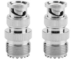 2 Stuks PL259 Coax Connector BNC Plug naar UHF SO239 Female Jack RF Coax Adapter Kabel Connectoren voor Verbeterde Signaaloverdracht