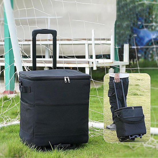 Compacte Koelbox - Geïsoleerde Ijsbox - Outdoor Avonturen - Met Wielen & Handvat - 35 Liter - Zwart — afbeelding 3