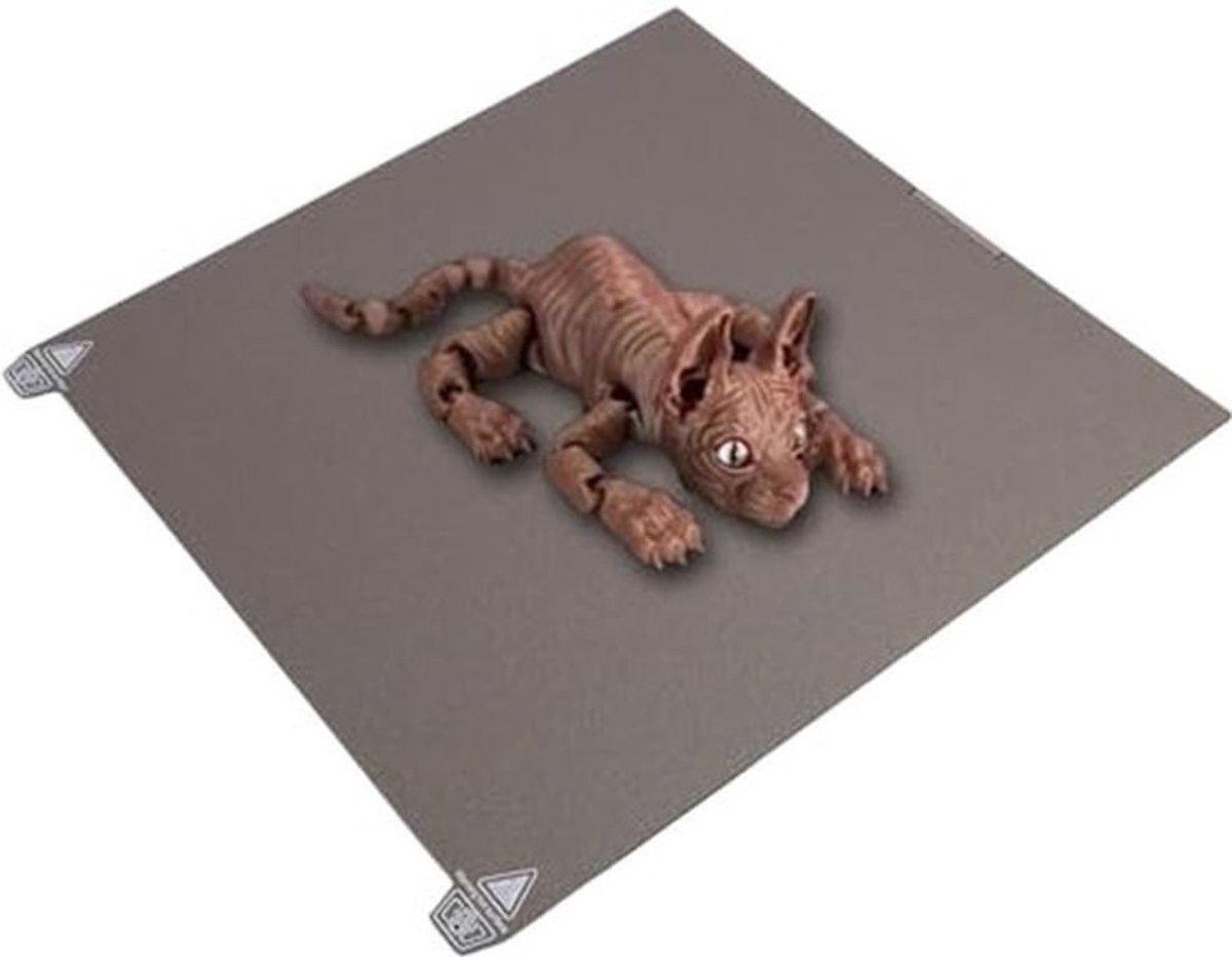 Bouwplaat voor K2 Plus 3D-printer, 370x370mm Textured en Smooth Dubbelzijdige Bouwplaat, Flexibele Printbed, Gestructureerd Dubbelzijdig Flexibel Veerstaal