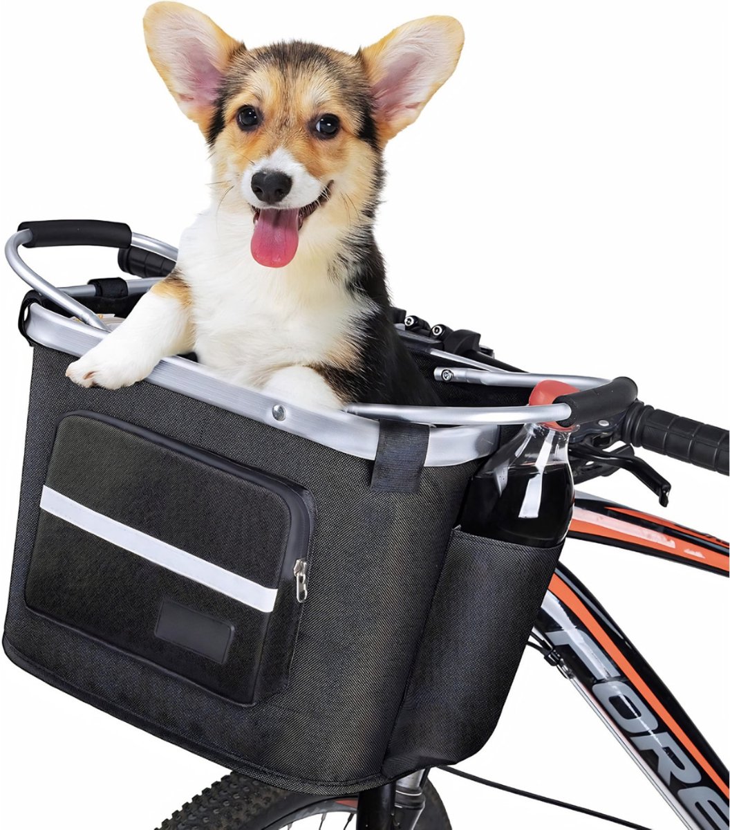 DnA® Fietsmand Hond - Hondenfietsmand - Fietsmand Hond Voorop - Hondenfietsmand Achterop - Zwart - 36cm x 22cm x 24cm