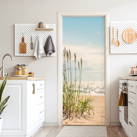 Sticker de porte Brins d'herbe dans les dunes - 80x205 cm - Poster de porte