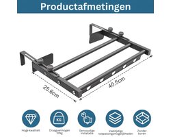 MRKK® Handdoekrek Radiator - Badkamer - Droogrek - Zwart met zilver