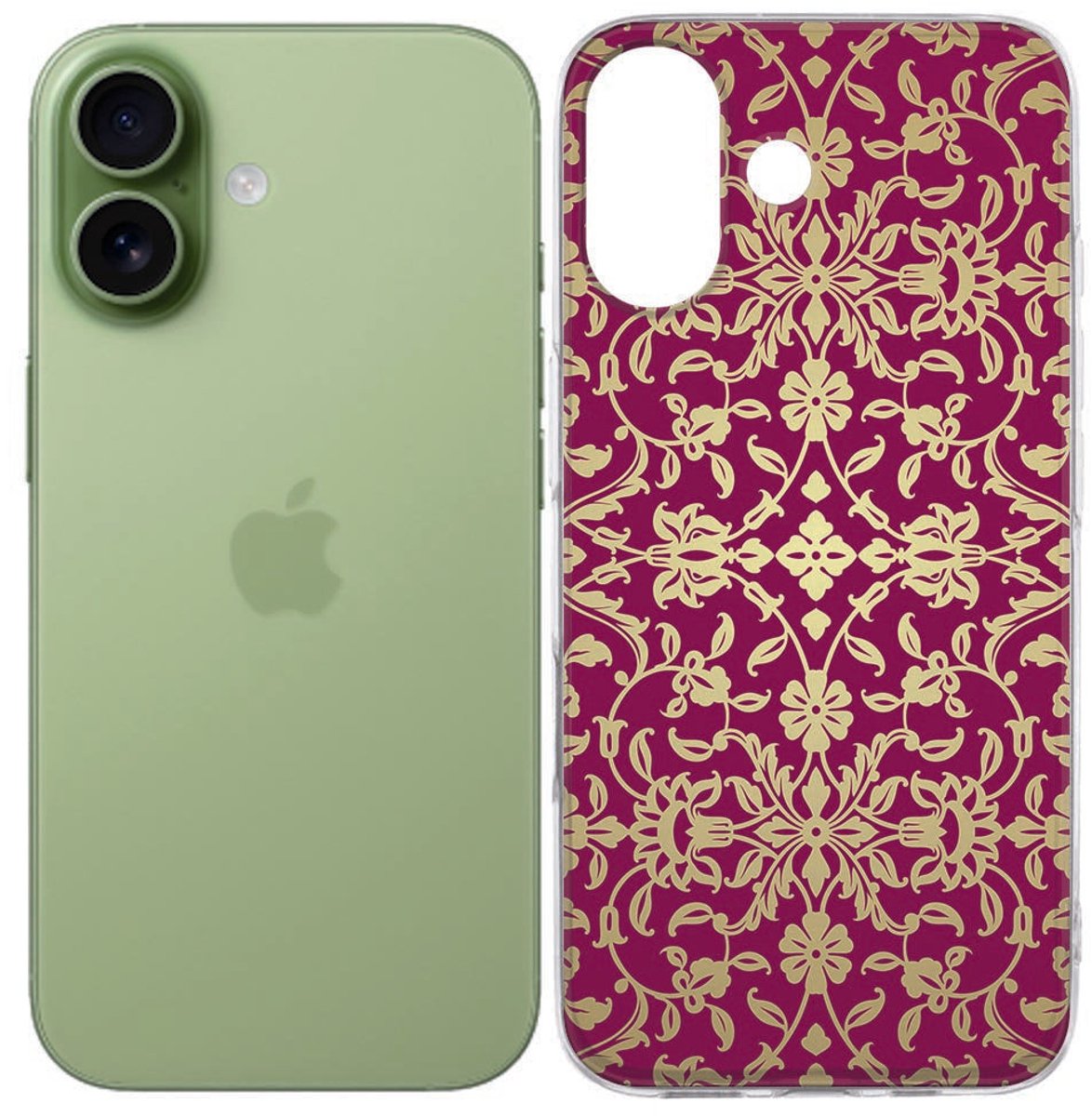 Hoesje Apple iPhone 17 Barok Pink – Softcase TPU
