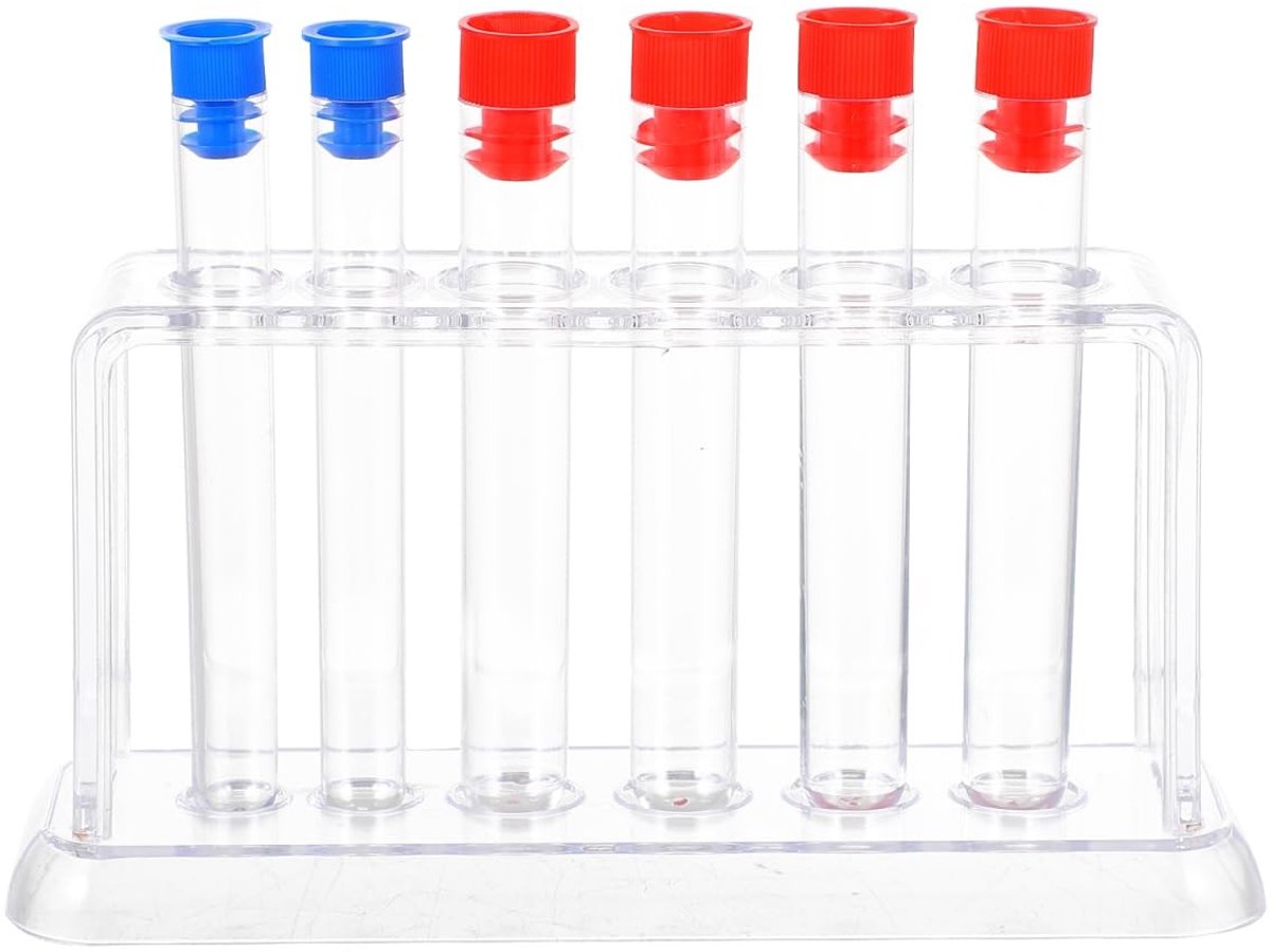 Testbuizen set voor laboratoriumgebruik, inclusief rek voor wetenschappelijk onderzoek en experimenten