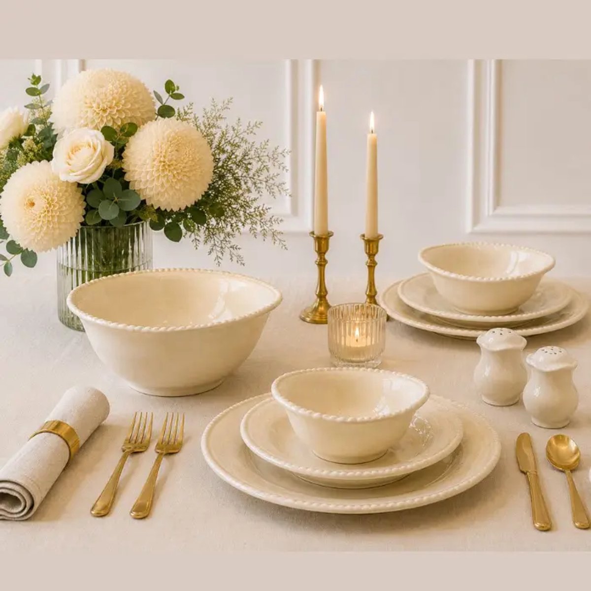 Pearls Serviesset-Beige-27 Delig