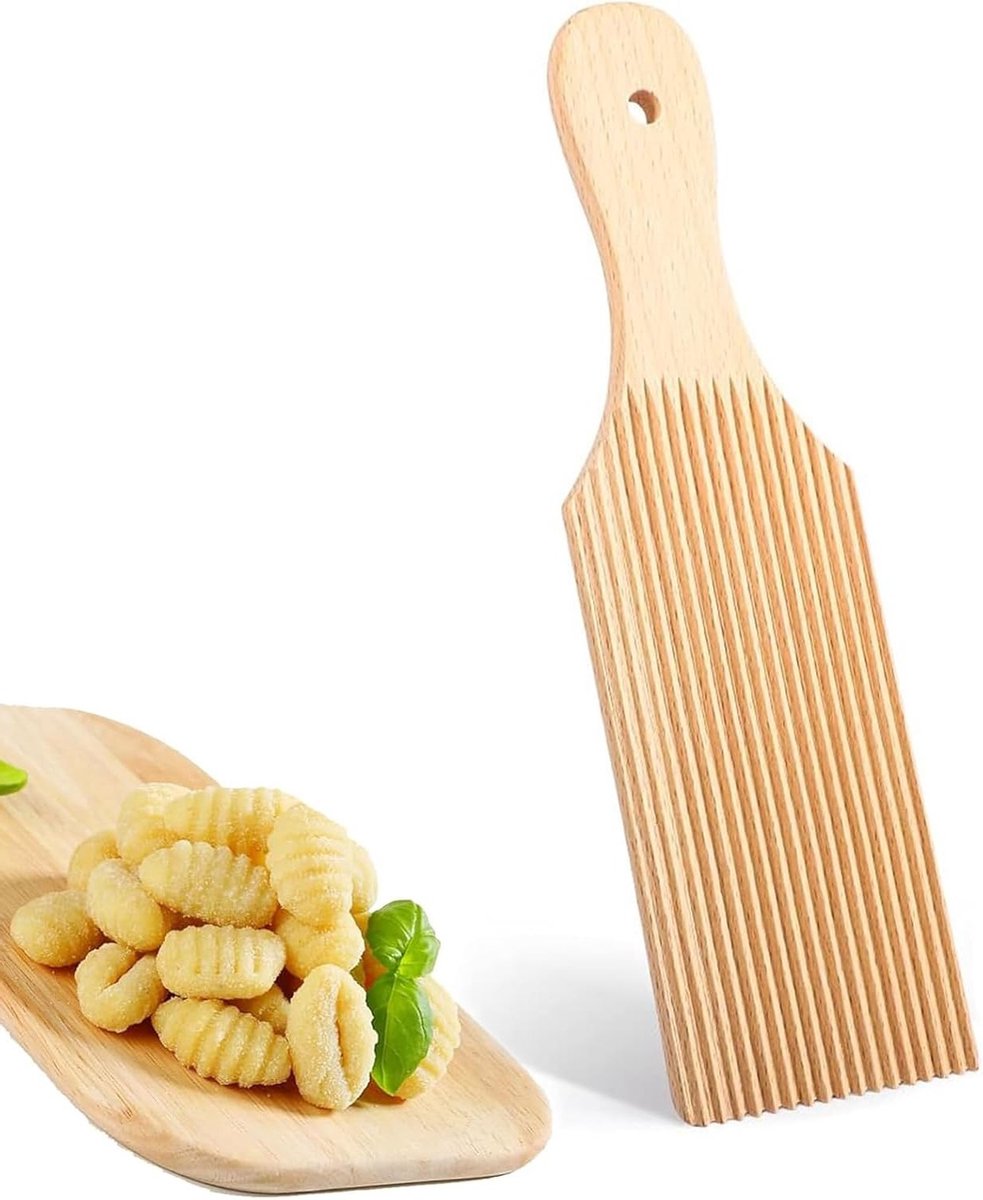 Gnocchi en Spätzle Maken met Beuken Houten Board, Ideaal voor Pasta, Macaroni en Fusilli Bereiding