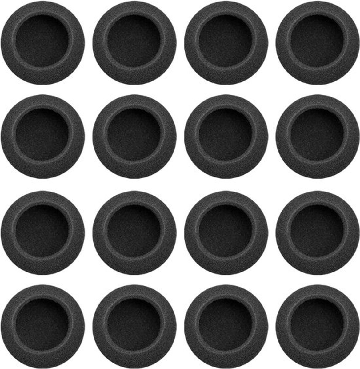 Set van 16 verwisselbare oordopjes voor diverse hoofdtelefoons.