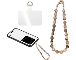Telefoon Pendant met Kralen, Korte Telefoonketting, Universele Telefoonstrap en Beads voor Mobiele Telefoons