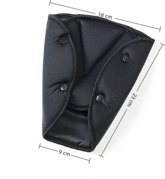 2 stuks- Kindergordelversteller - Kindergordel - Kinderautogordelbeschermer - Autogordelkussen - Autogordelbeschermer - Zwart - 23*18 cm - Geschikt voor auto's — afbeelding 2