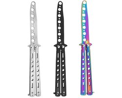 3 Stuks Balisong Trainer voor Beginners, Ideaal voor Flipping Tricks en Oefeningen met Trainingsmessen