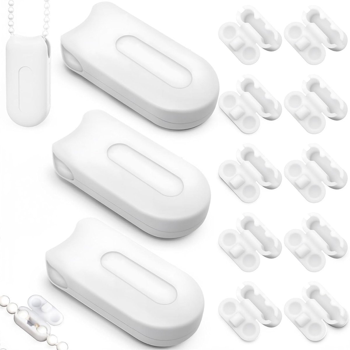 Vervangingsgewichten voor Gordijnkettingen - 4 Stuks met Rolgordijn Connectoren, Geschikt voor Verticale en Vouwgordijnen, Raamdecoratie Accessoires