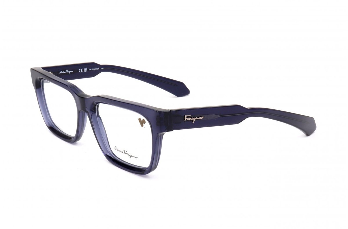 Ferragamo SF2941 Transparent dark blue 54/18/145 MAN Brilmonturen