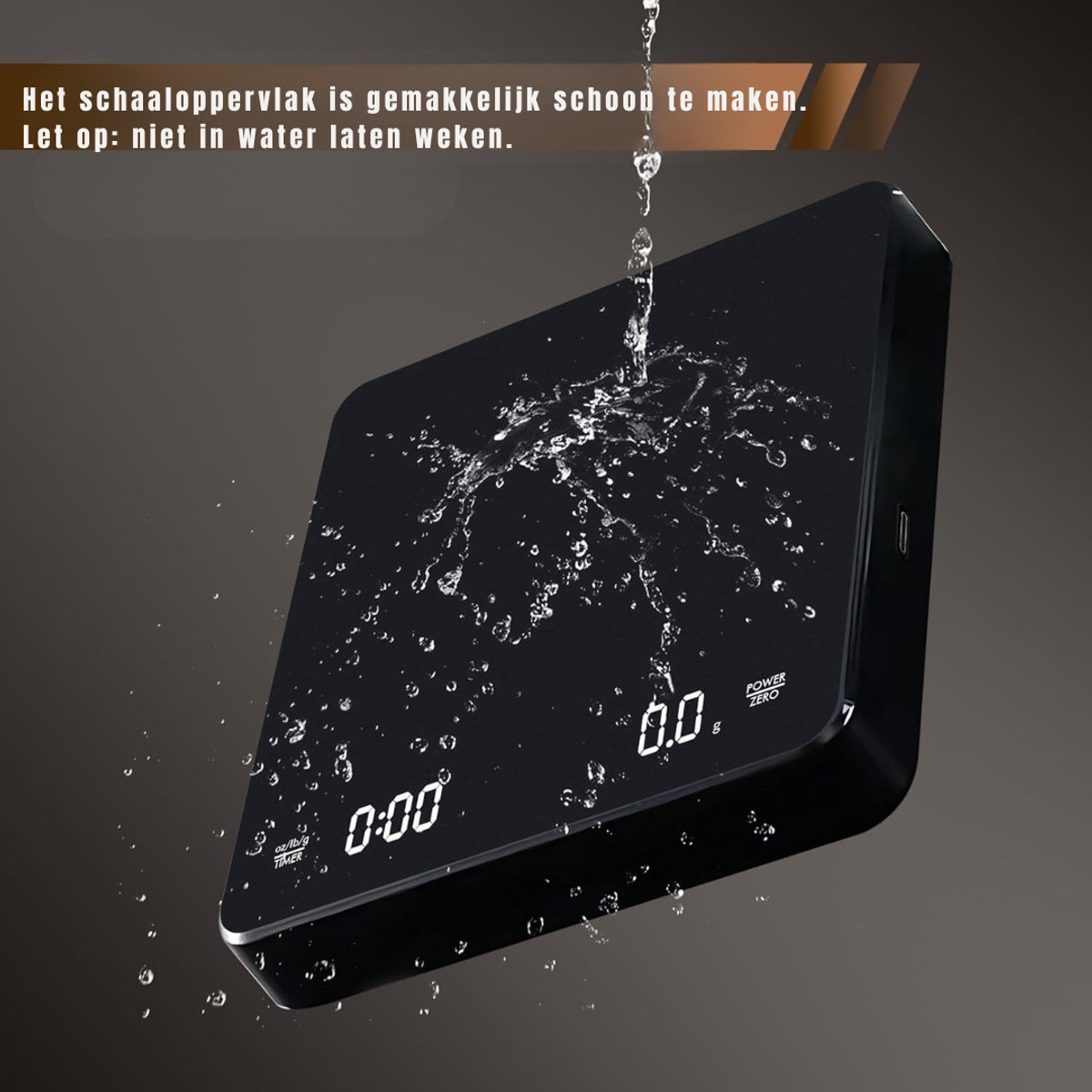 Aura® Koffie Weegschaal - Weegschaal - Scale - Zwart - 19cm x 15cm x 4cm