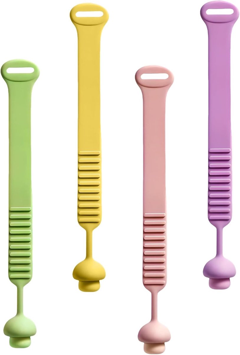 4-delige siliconen toiletbrilliftset, bestaande uit een contactloze toiletbrilliftclip, een mini-lifthendel, een mini-lifter en een toiletbrilgereedschap, geschikt voor gebruik in de badkamer thuis of op kantoor.