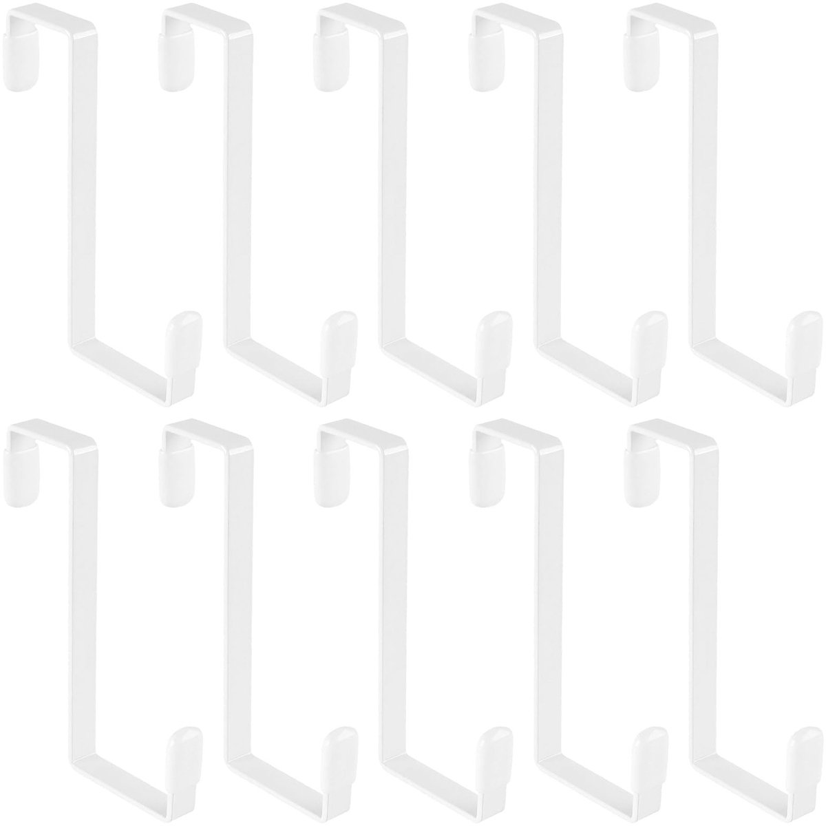 Dailygoods - Set van 10 Witte Deurhaken voor Kleding en Handdoeken