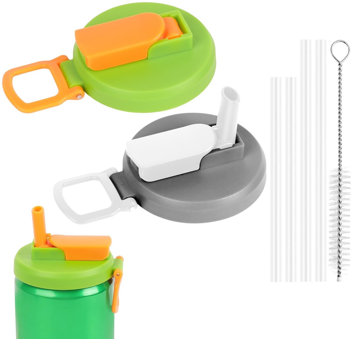 Dailygoods - Herbruikbare Drankjesdeksels voor Blikjes met Rietjes