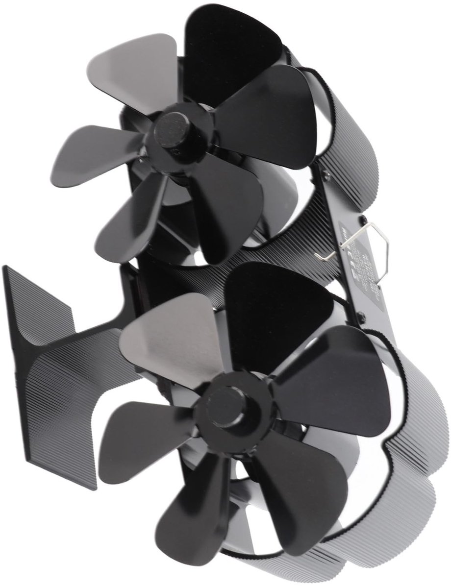 Dailygoods - 6-Bladige Kachelventilator met Dubbele Kop