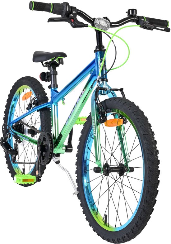 Volare Chrome Kinderfiets - Jongens - 20 inch - Blauw Groen - 6 versnellingen — afbeelding 3