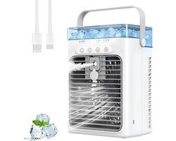 DnA® Airco Zonder Afvoerslang – Mobile Aircooler – Aircooler – Energy Class A+++ – 1L Water Tank – Wit – 22cm x 19cm x 27cm