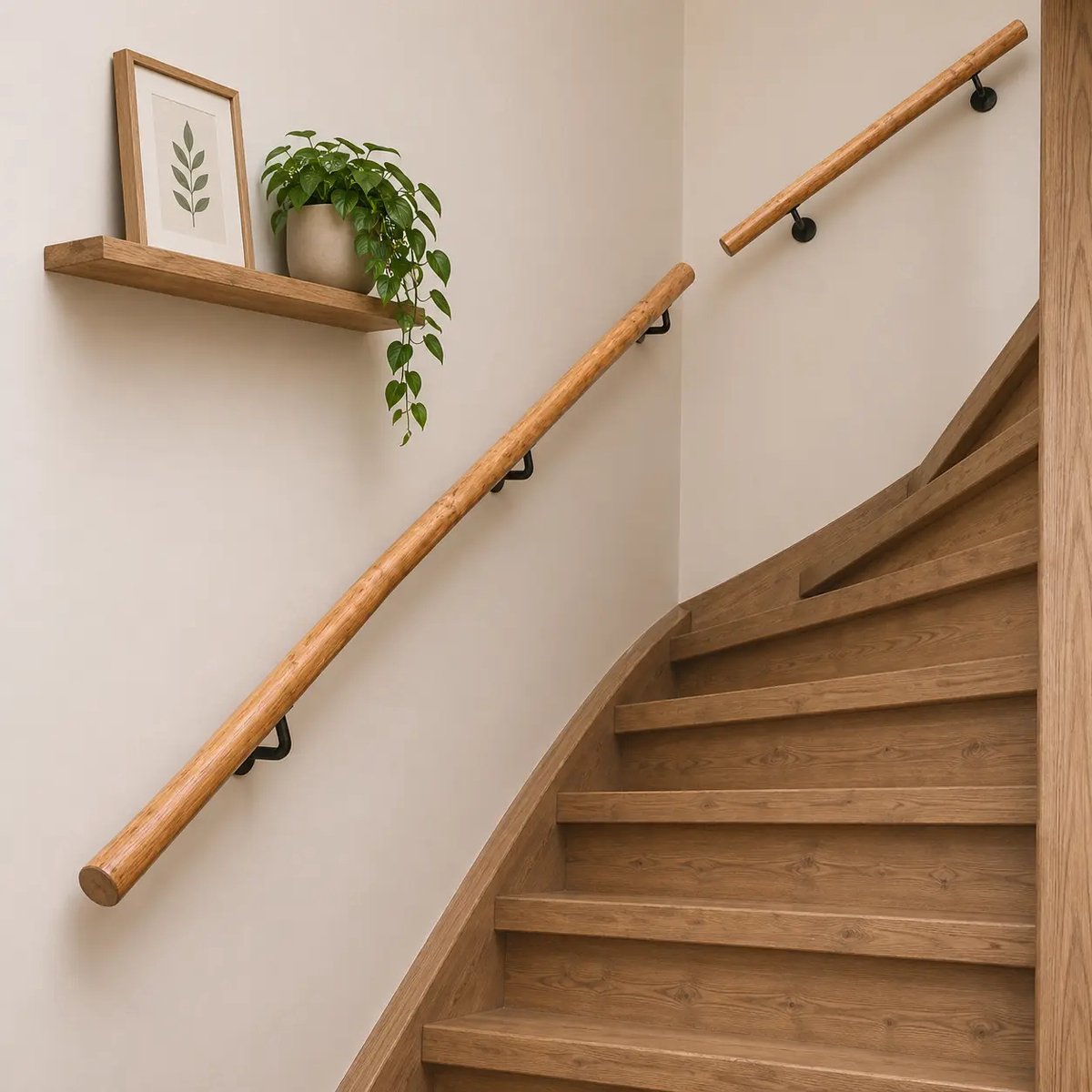 Boomstam Trapleuning Einar | Old Naturel | 100cm | Bijbehorende beugels beschikbaar | Berkenhout