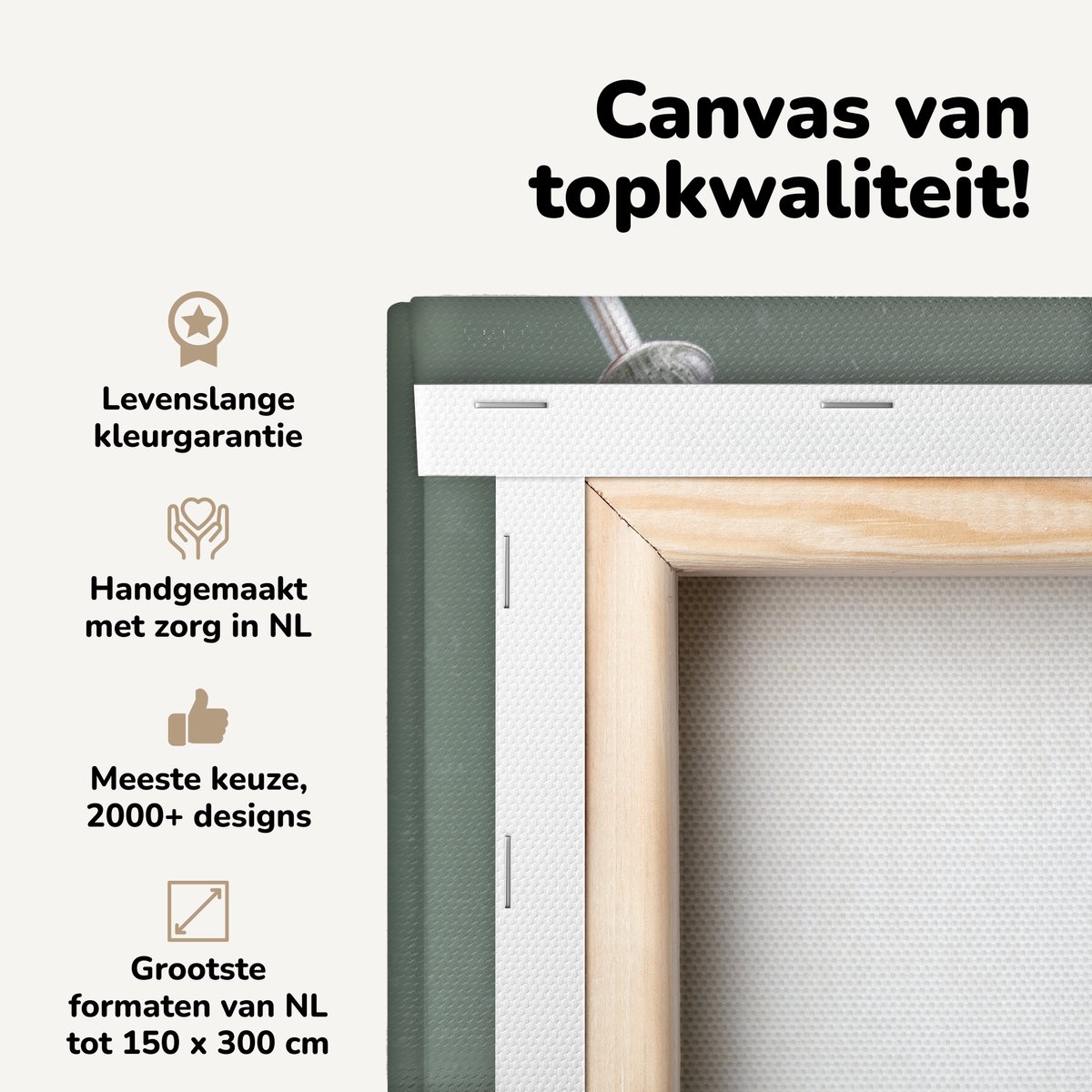 Canvas schilderij 30x40 cm - Wanddecoratie Broccoli met gieter - Muurdecoratie woonkamer -