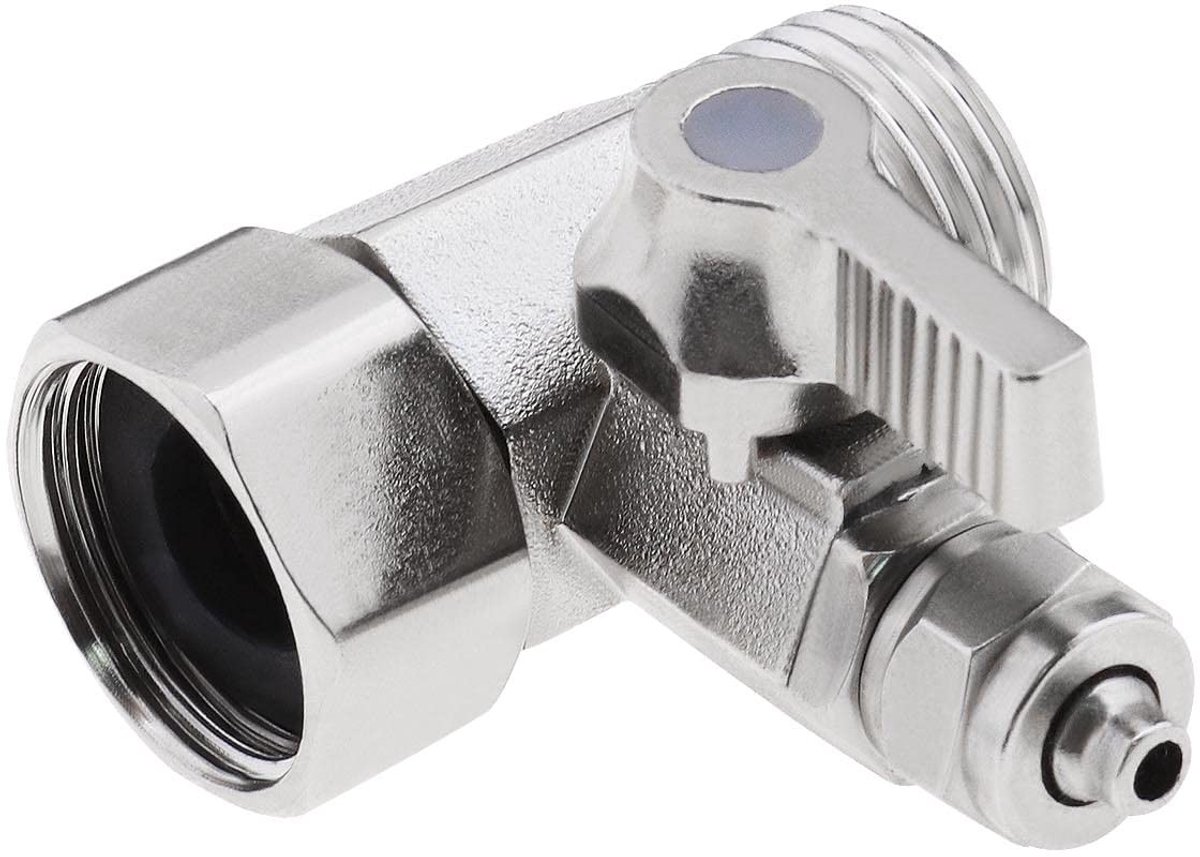 Dailygoods - Dailygoody - Tee Isolerende Klep - Water Adapter - Eenvoudig te installeren - Aluminium - Drinkwater Filtratie - Geschikt voor onder gootstenen