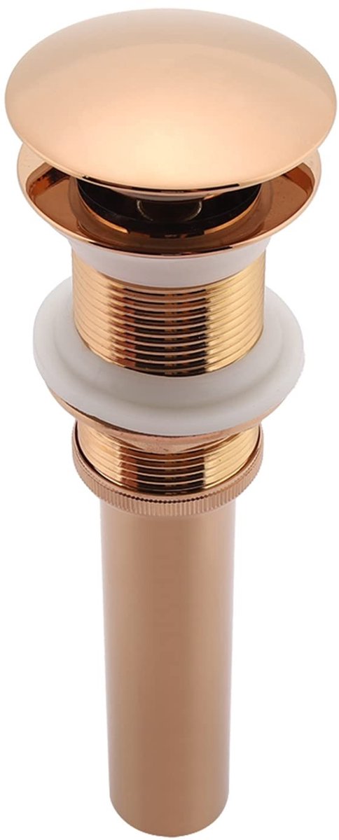 Dailygoods - Dailygoody - Pop-up Afvoer - Messing Wastafelafvoer - Eenvoudige Montage - Rosé Goud - Badkameraccessoire - Geschikt voor Gootsteen en Wastafel