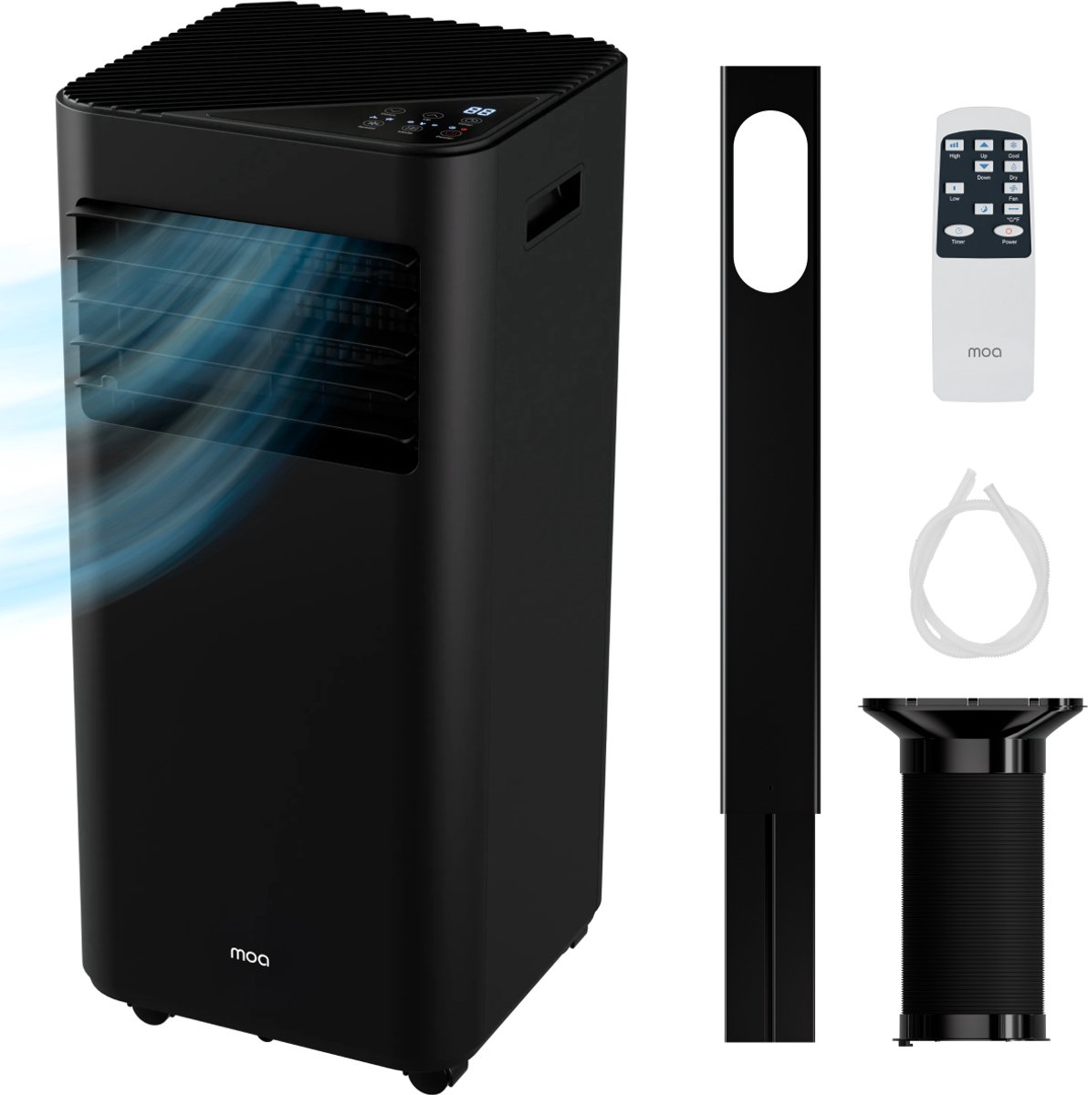Bol.com MOA Mobiele Airco - 9.000 BTU - 3-in-1 - Met Afstandbediening - Tot 30m² - Airconditioner met Ontvochtigingsfunctie - Ra... aanbieding