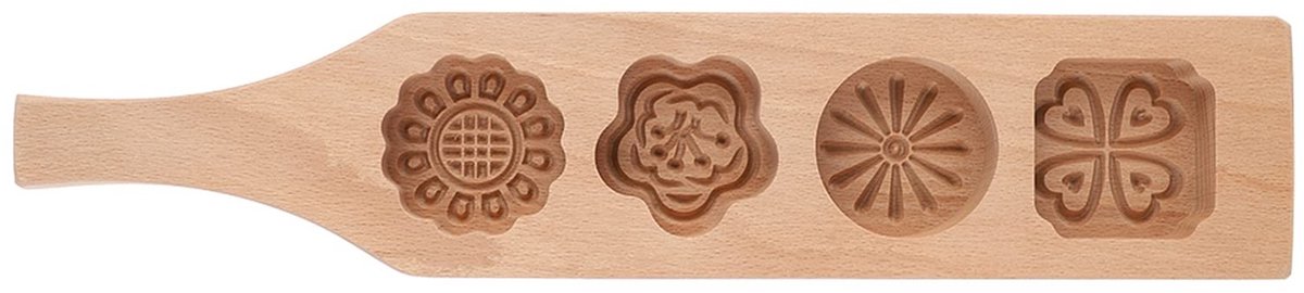 Dailygoods - Houten Maamoul Cookie Mal met 4 Onderdelen