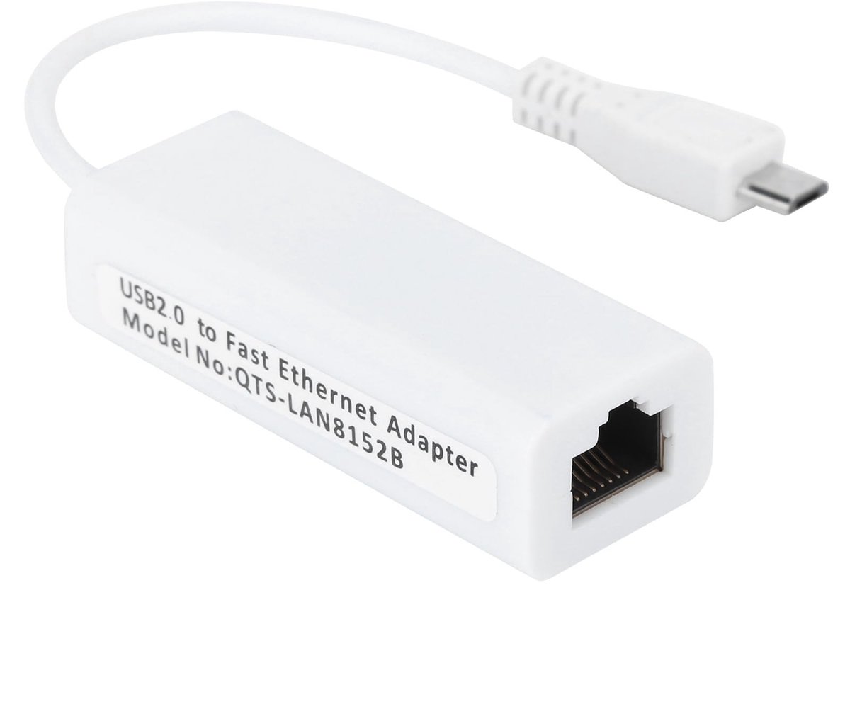 Dailygoods - Dailygoody - Micro USB naar RJ45 Ethernet Adapter - Bekabelde LAN Converter - Compact en Lichtgewicht - USB 2.0 Netwerkadapter - Geschikt voor diverse
