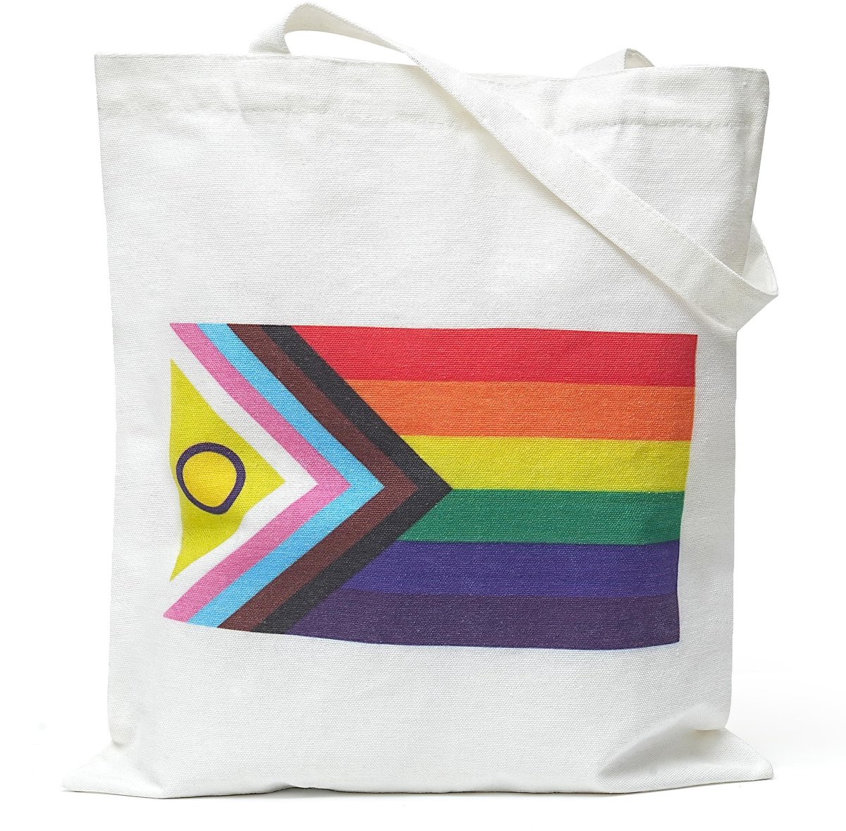 Dailygoods - Dailygoody - Progress Pride Flag Tote Bag - Duurzame LGBTQIA2s+ Shopper van Katoen