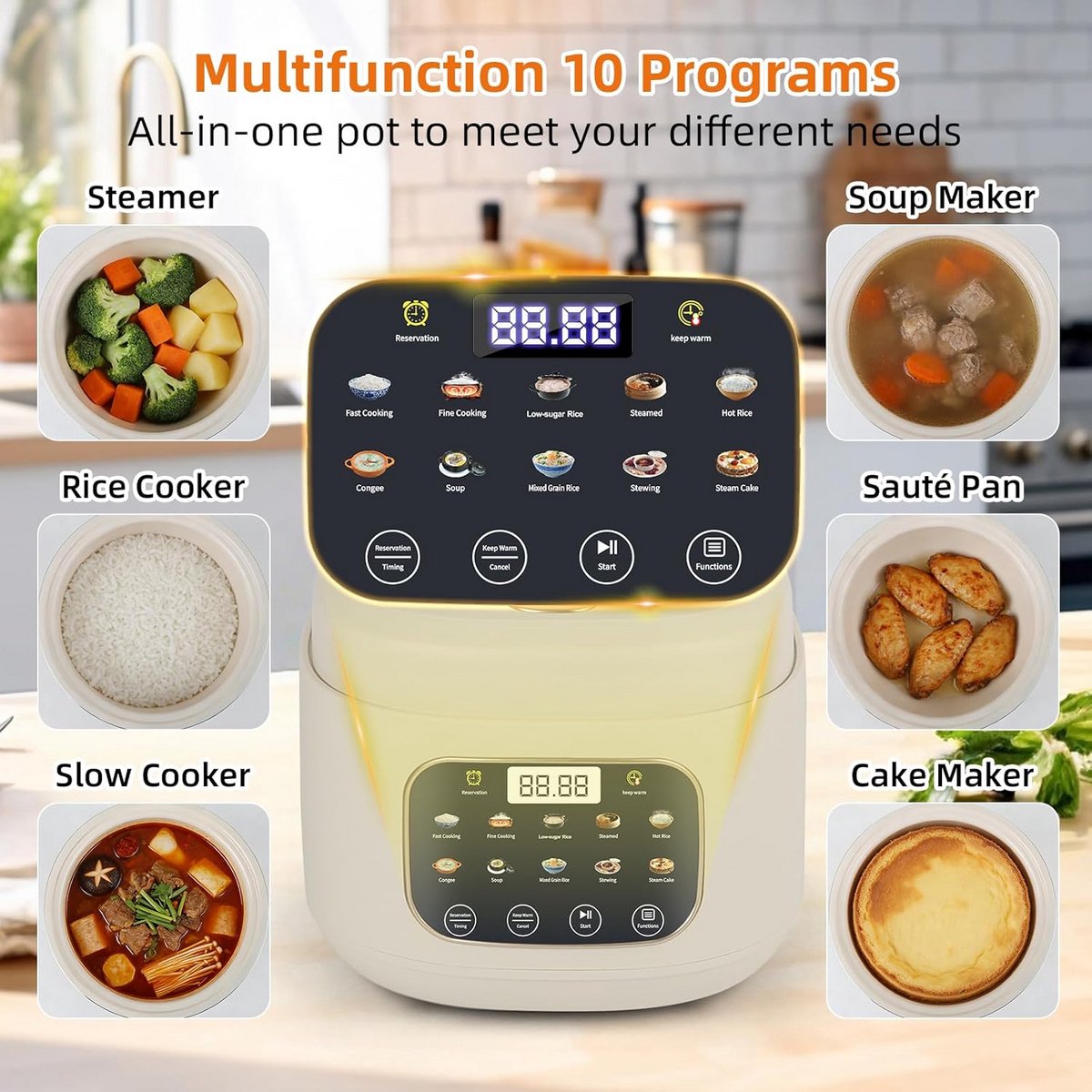 Rijstkoker met Stomer - Multicooker - Gezond thumbnail 3