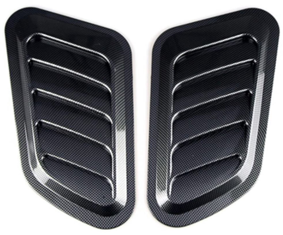Dailygoods - 2 Stuks Ventilatierooster Afdekking voor Turbo Kap - Zwart