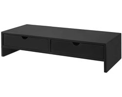 VIEMAE Monitor standaard - Monitor verhoger - Laptop standaard - Computer standaard - Met opbergruimte - 47x11x18cm - Zwart