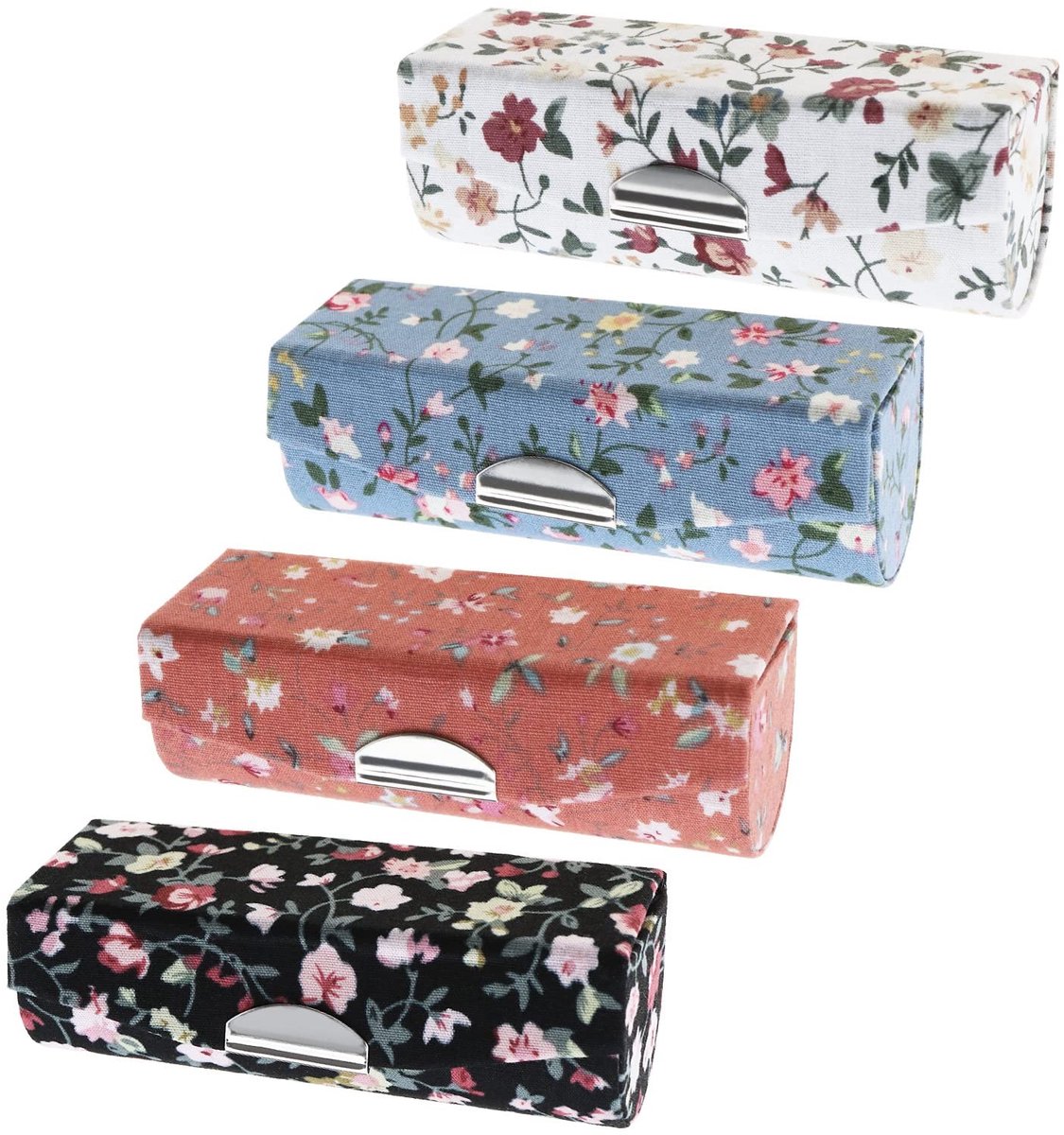 Dailygoods - Dailygoody - Lippenstift Opbergdoos - Vintage Bloemen Print - Meerkleurig - Lippenstift Houder - Retro etnisch design - Geschikt voor Vrouwen