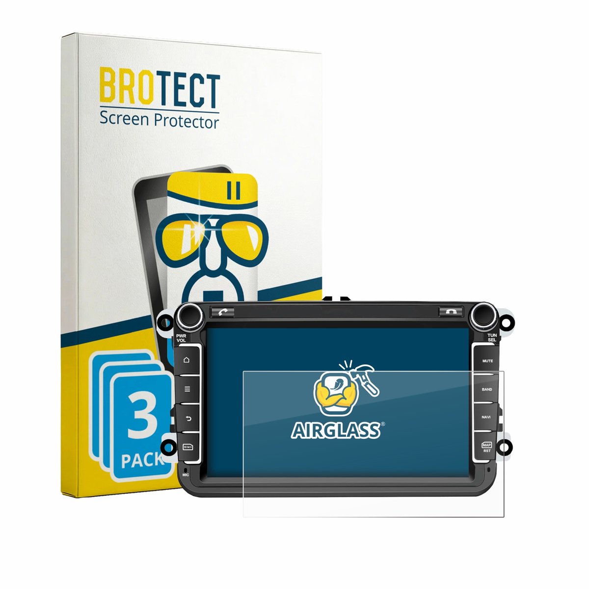 Screenprotector 3 Stuks voor M.I.C. AV8V7-Ultra Beschermglas transparant