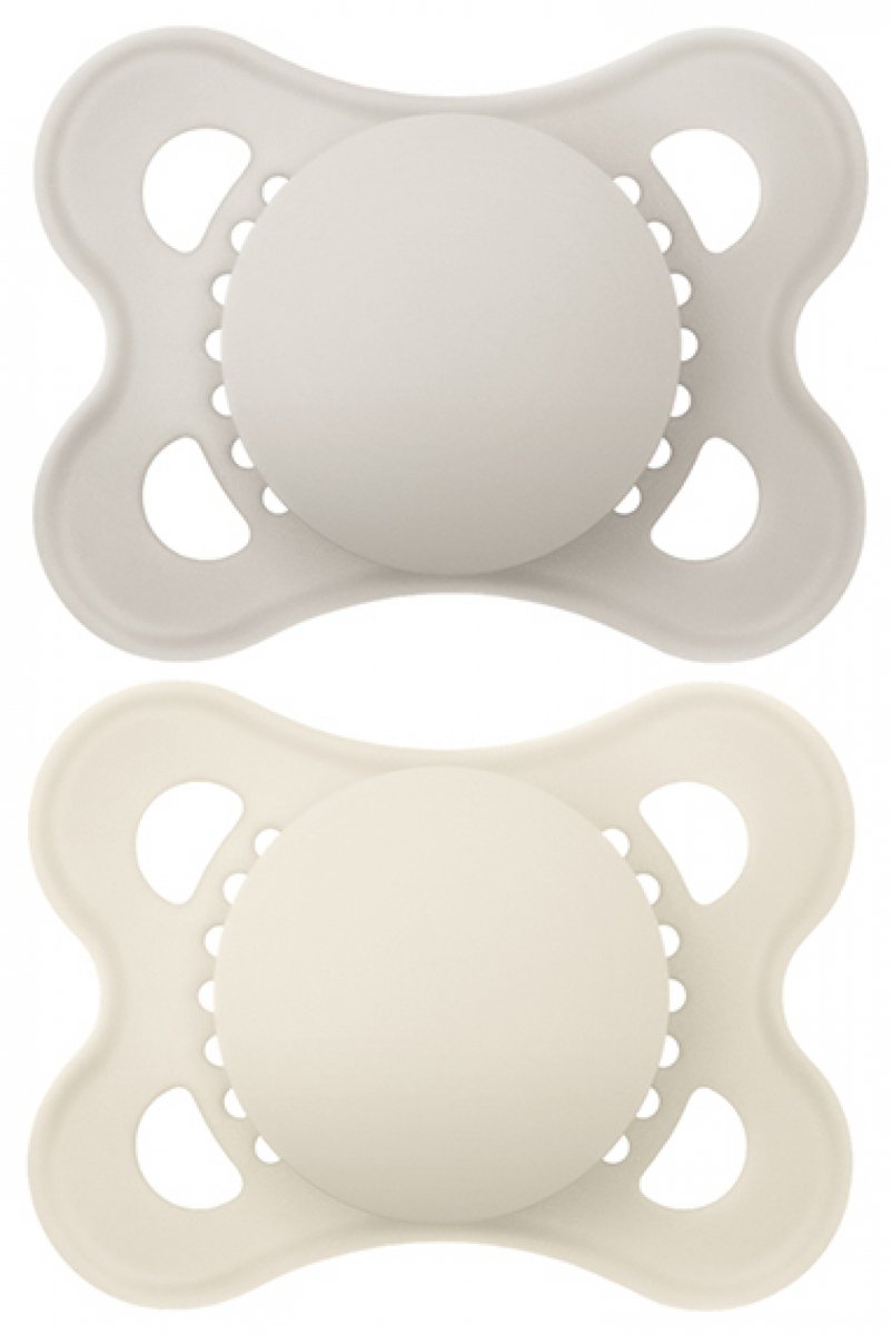 MAM 2 Originele Fopspenen Trendy 2-6 Maanden (Modellen : Grijs en Beige)