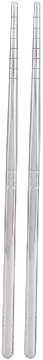 Dailygoods - Dailygoody - Eetstokjes - Roestvrijstalen eetstokjes - Herbruikbaar en duurzaam - Zilver - Keukenaccessoire - Perfect voor sushi - 17,5 cm