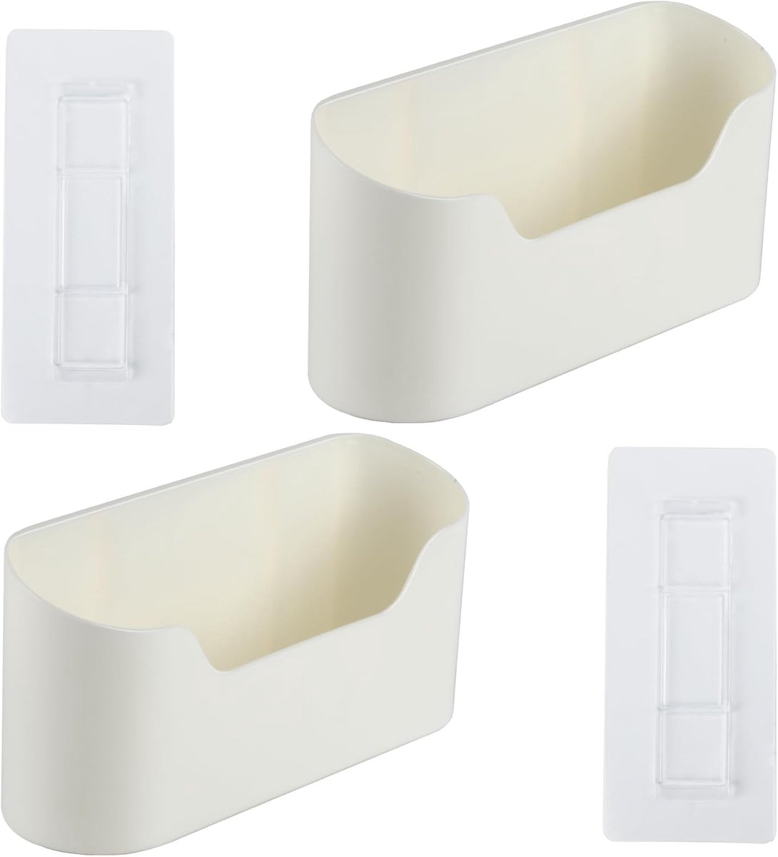 OLOEY 2 stuks keukenkastdeur-organizer-zelfklevende kastdeur-opbergdoos-wandmontage-keukenkast-deur-koelkast-badkamer-opbergdoos-organizer-manden