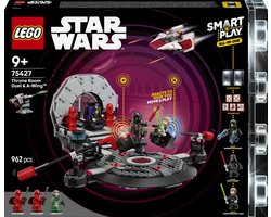 LEGO® Star Wars™ SMART Play™: Troonzaalduel en A-Wing™ Interactief Bouwspeelgoed - Alles-in-Eén Set - Reageert op hoe je Beweegt en Speelt met een SMART-Steen - Cadeau voor Jongens, Meisjes en Kinderen Vanaf 9 Jaar - 75427 Image