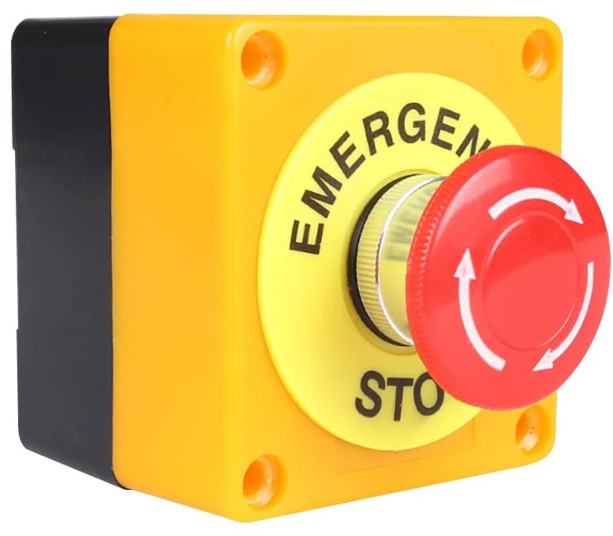Dailygoody - Emergency Stop Knop - Rotary Schakelaar - Veiligheidsknop - Rood - Noodstop Schakelaar - Betrouwbare werking - Voor industriële toepassingen