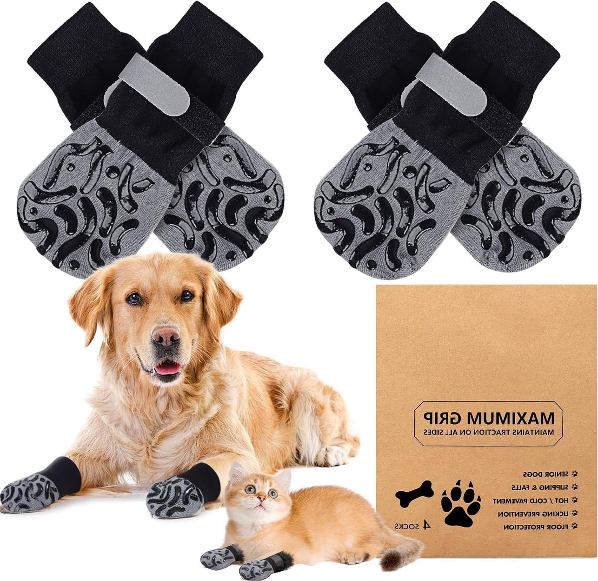 Antislip honden sokken voor extra grip en comfort - Maat S, ideaal voor binnen en buiten gebruik