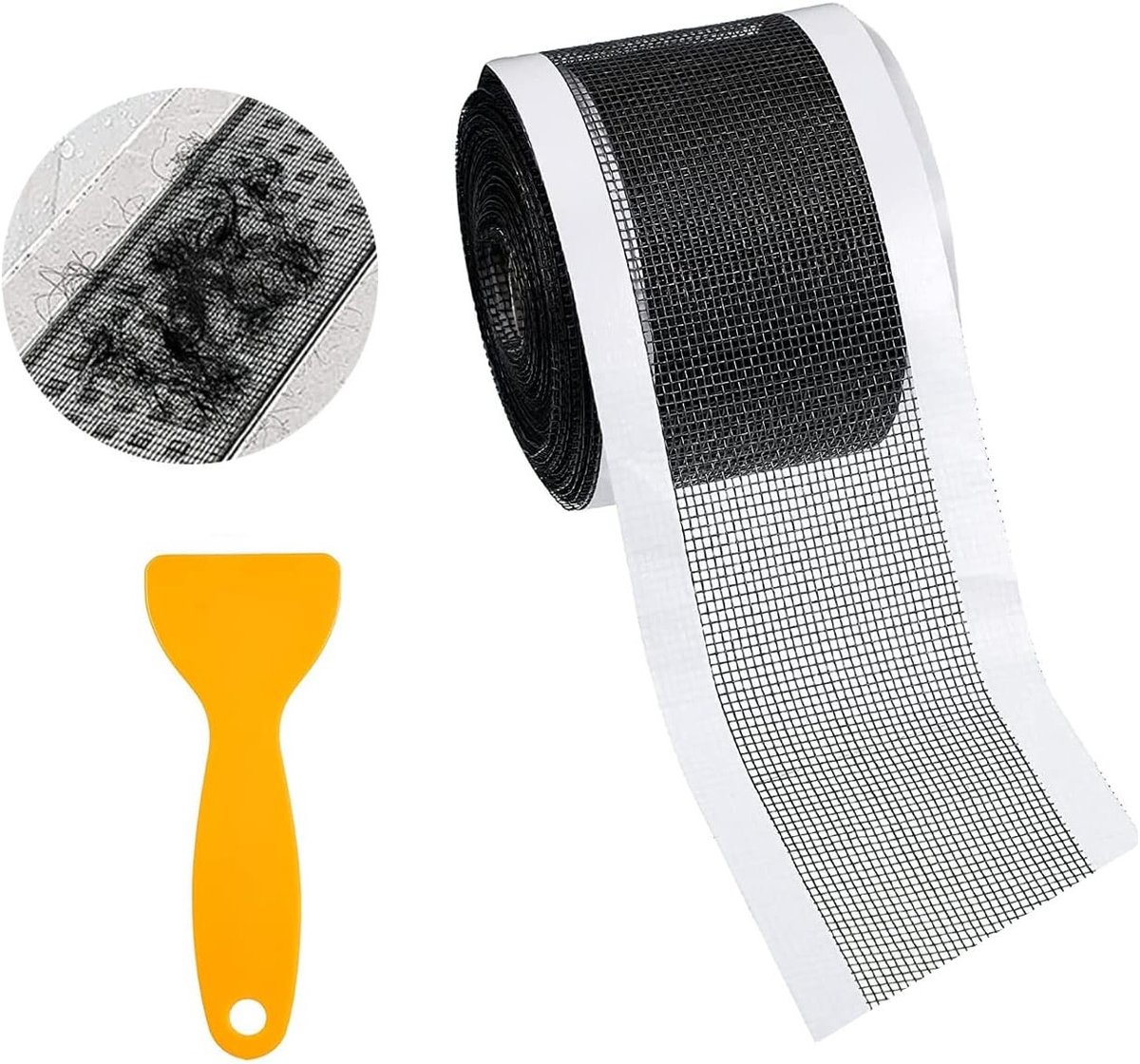 Haarvanger voor Afvoer - Zelfklevende Afvoerfilter voor Douche en Badkuip - Anti-verstopping Netje voor Keuken en Badkamer (7cmx10m)
